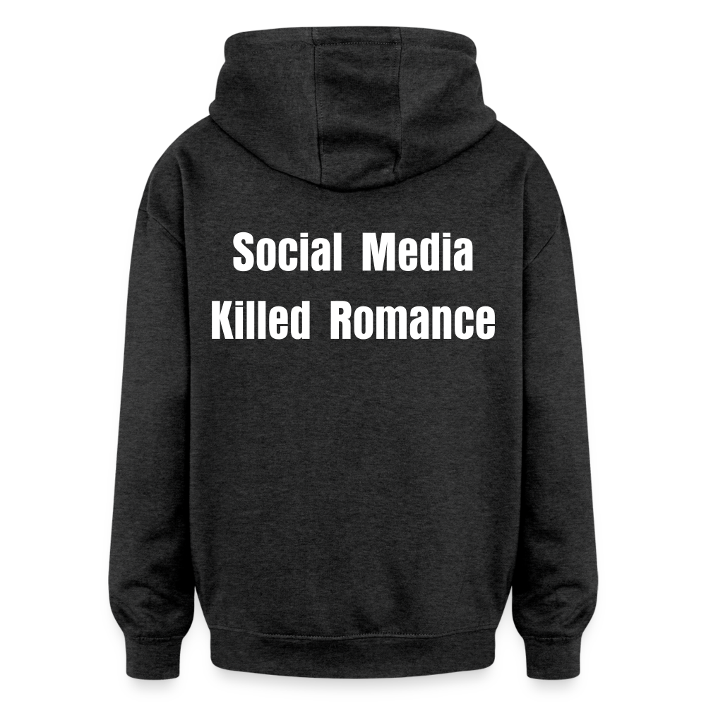 Social Media Killed Romance Sweater - charcoal grey