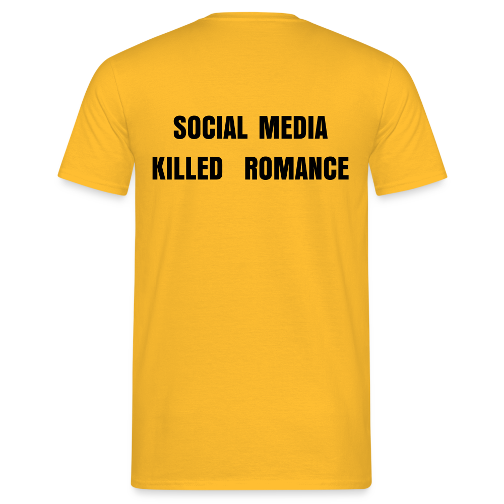 Social Media Killed Romance T-Shirt - yellow