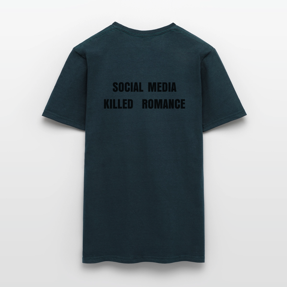 Social Media Killed Romance T-Shirt - navy