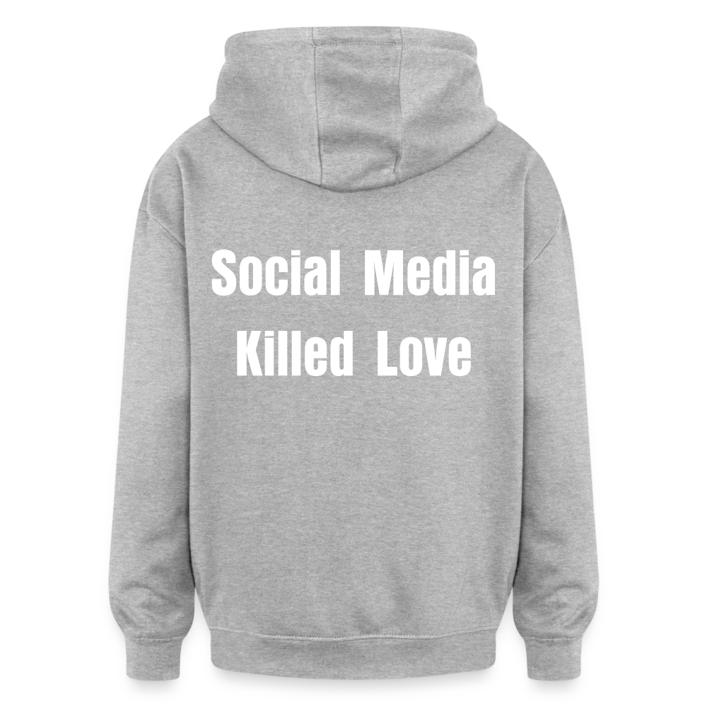 Social Media Killed Love Sweater - heather grey