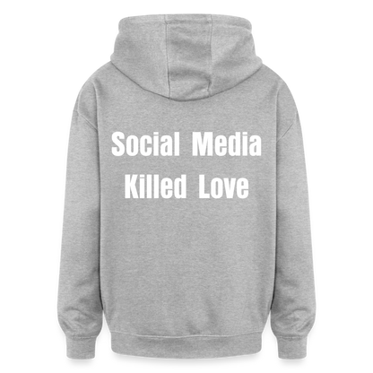 Social Media Killed Love Sweater - heather grey