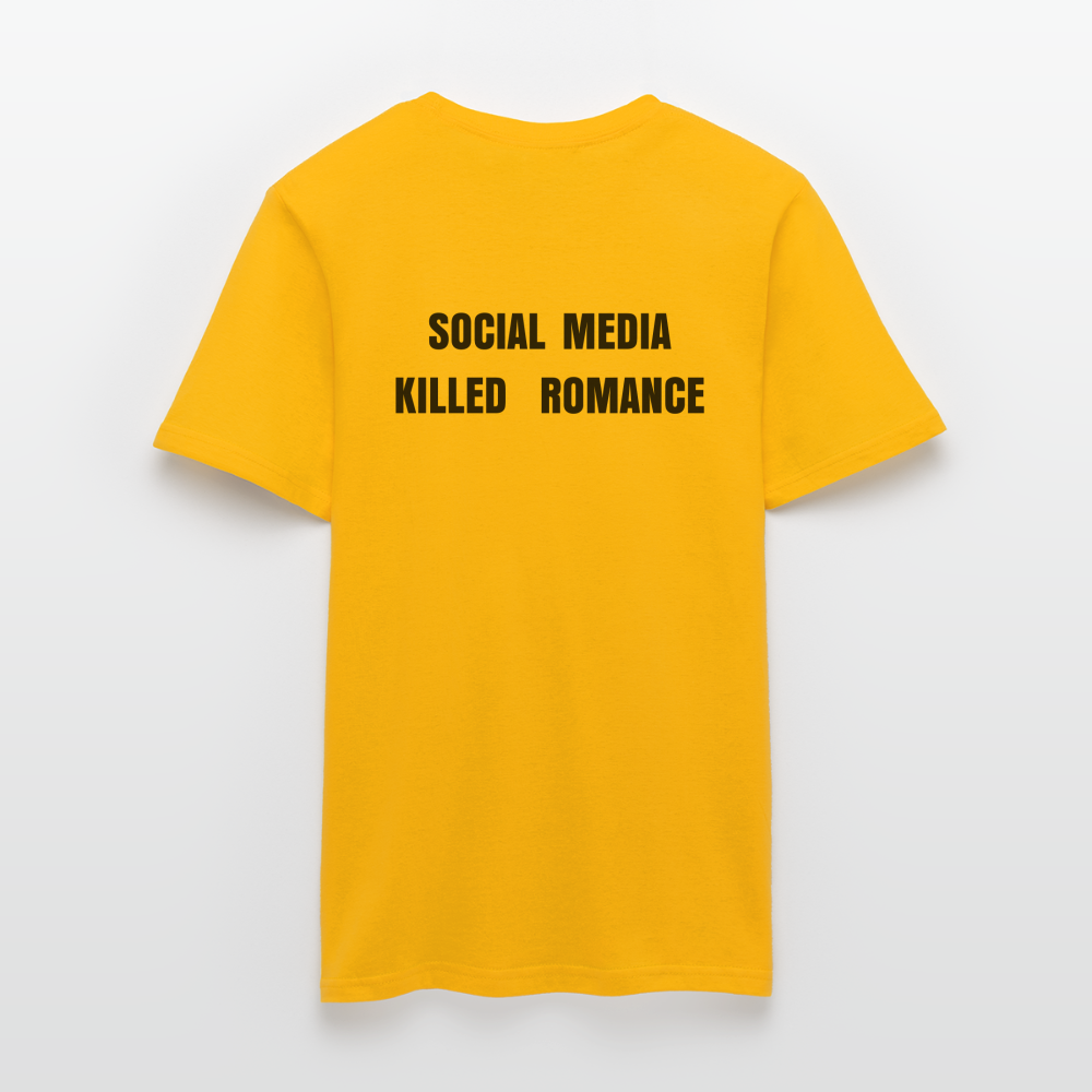 Social Media Killed Romance T-Shirt - yellow