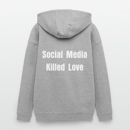 Social Media Killed Love Sweater - heather grey