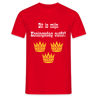 Dit Is Mijn Koningsdag Outfit! T-Shirt - red