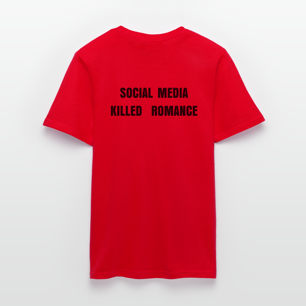 Social Media Killed Romance T-Shirt - red