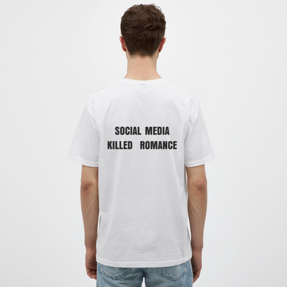 Social Media Killed Romance T-Shirt - white