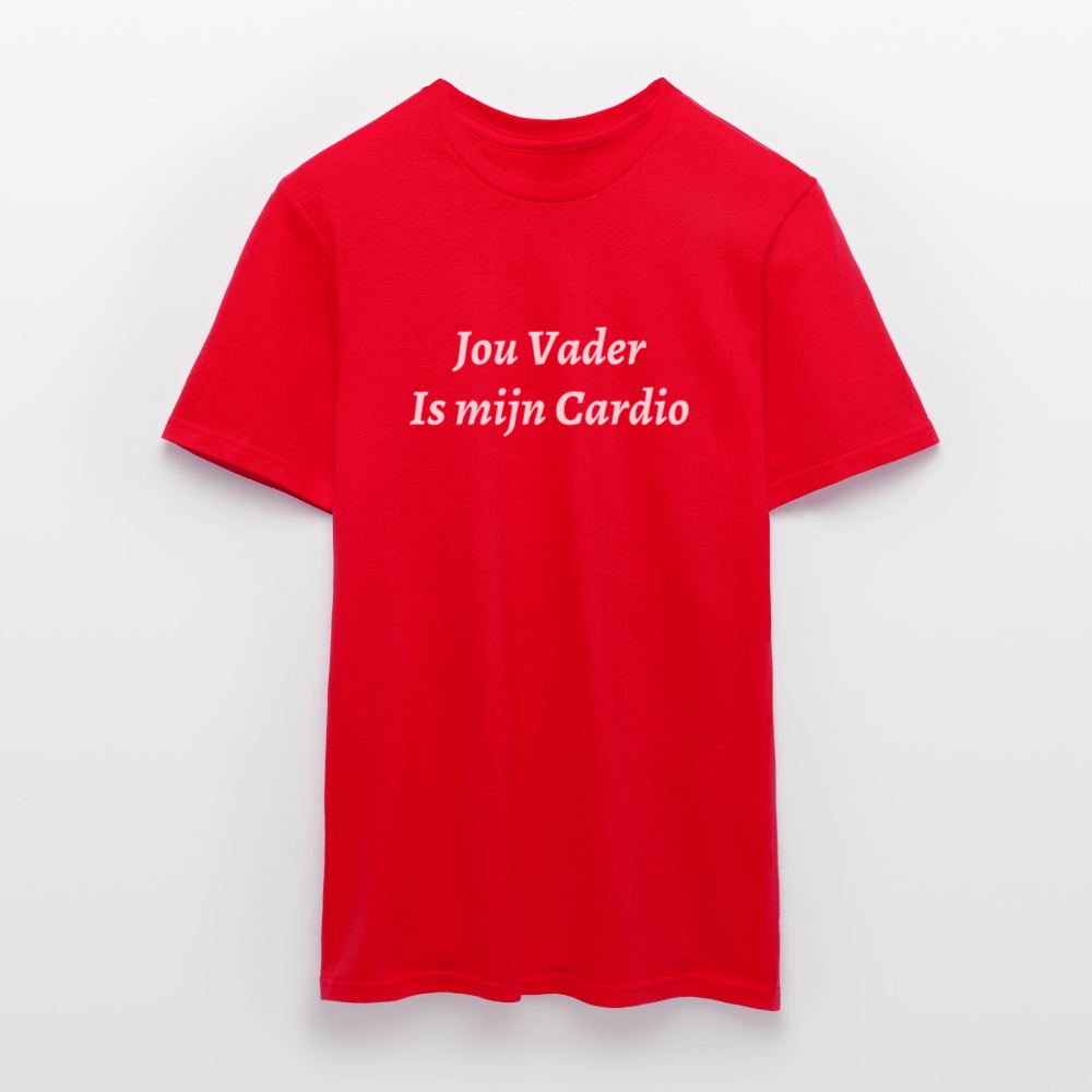 Jou Vader Is Mijn Cardio Shirt - red