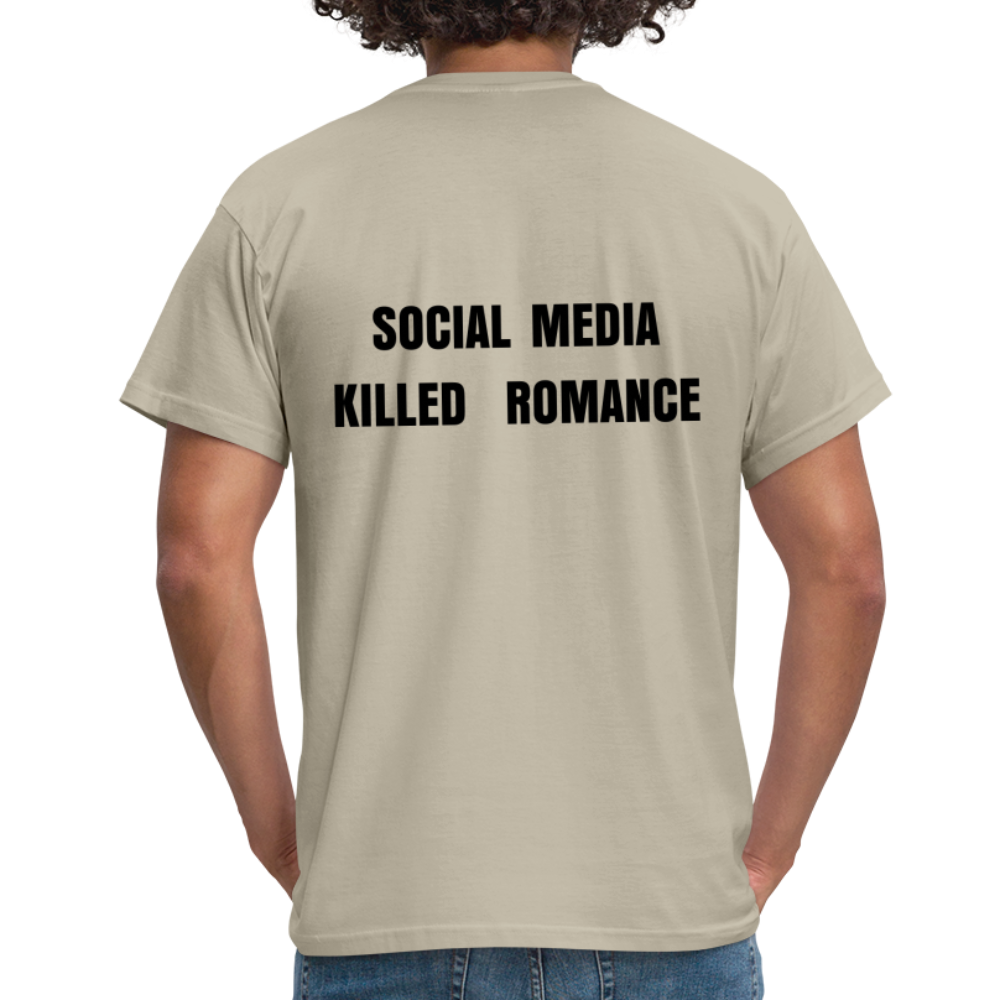 Social Media Killed Romance T-Shirt - sand beige