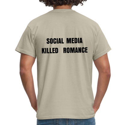 Social Media Killed Romance T-Shirt - sand beige