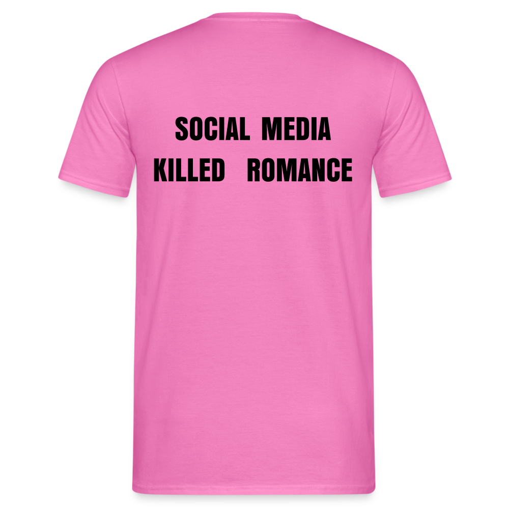 Social Media Killed Romance T-Shirt - pink