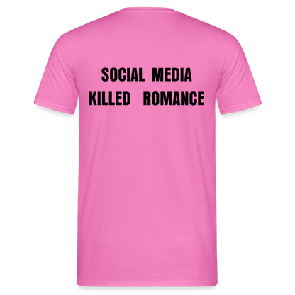 Social Media Killed Romance T-Shirt - pink