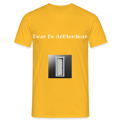 Deur De Achterdeur Carnaval T-Shirt - yellow