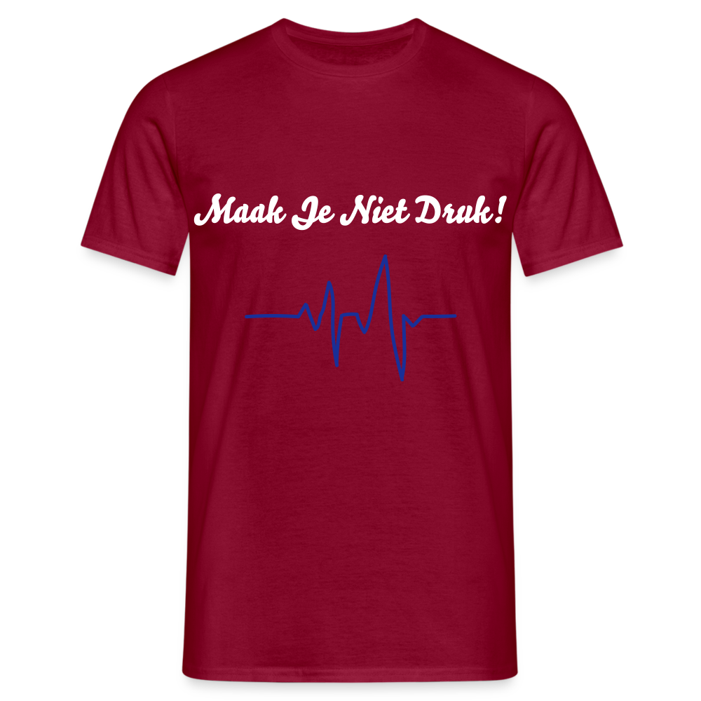 Maak Je Niet Druk! Carnaval T-Shirt - brick red