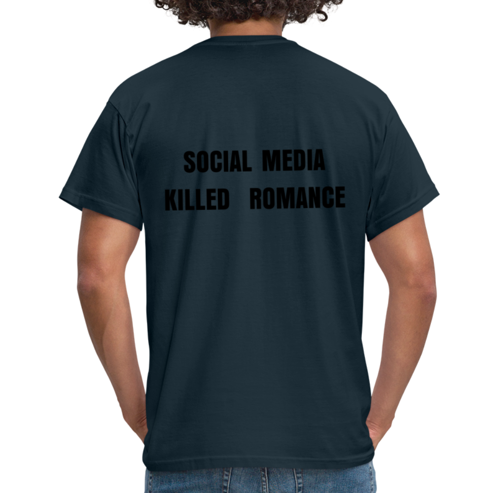 Social Media Killed Romance T-Shirt - navy