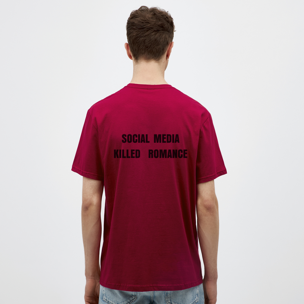 Social Media Killed Romance T-Shirt - brick red