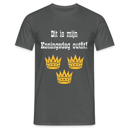 Dit Is Mijn Koningsdag Outfit! T-Shirt - charcoal grey