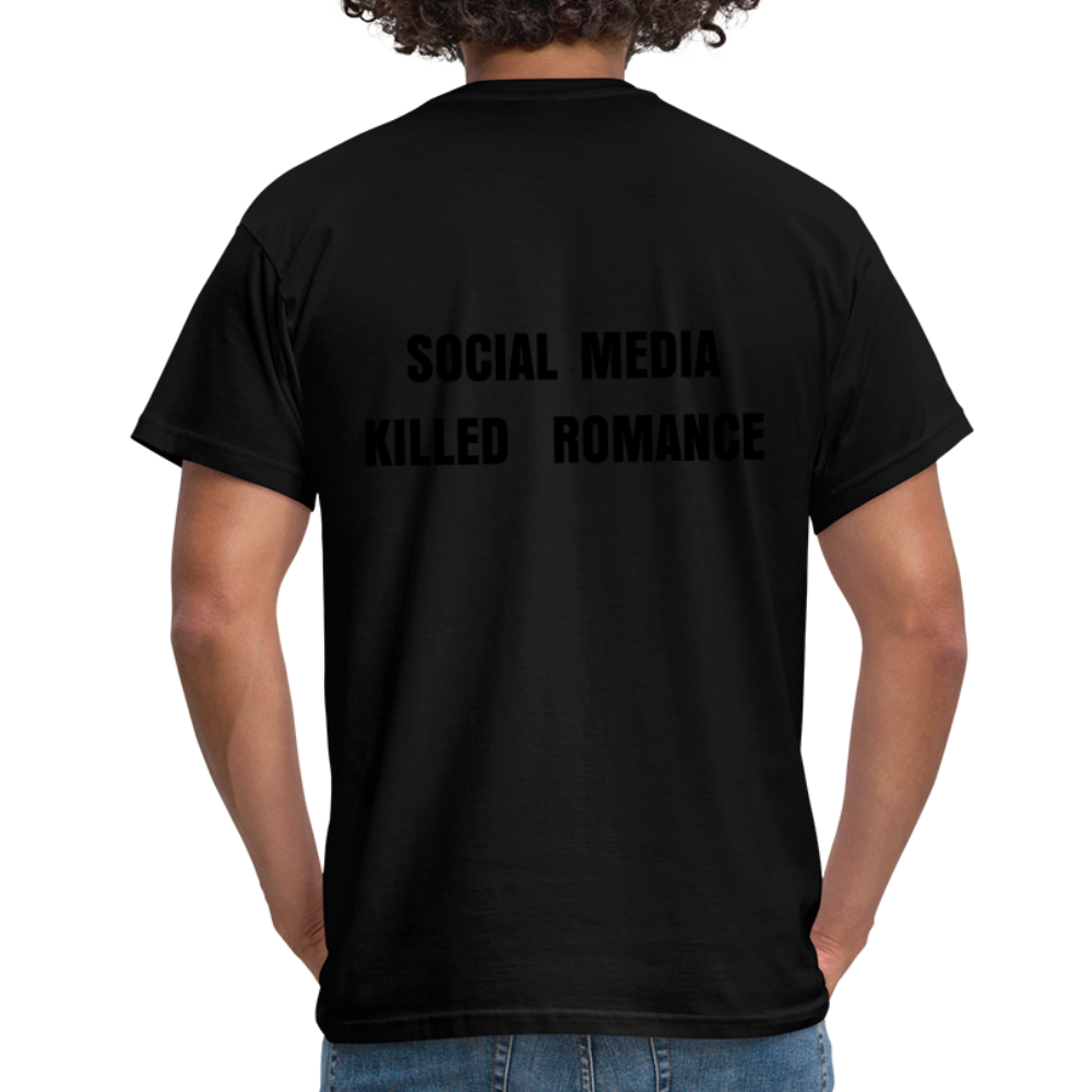 Social Media Killed Romance T-Shirt - black