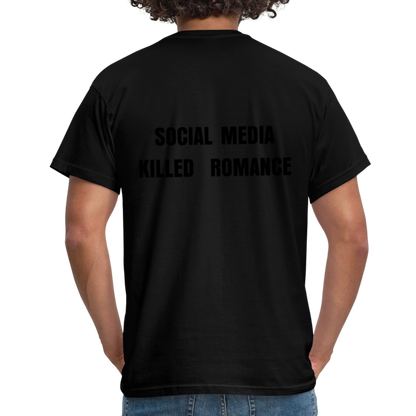 Social Media Killed Romance T-Shirt - black