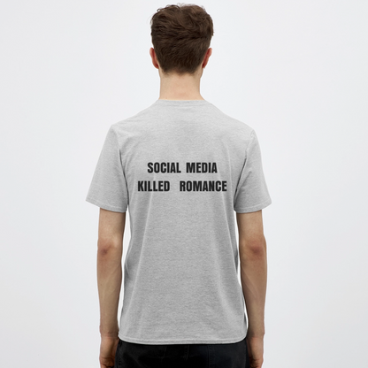 Social Media Killed Romance T-Shirt - heather grey