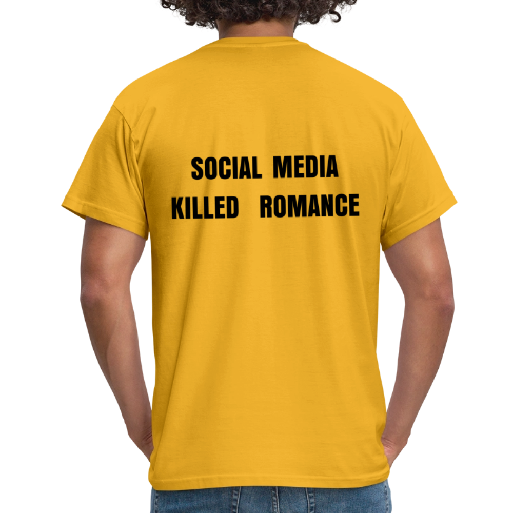 Social Media Killed Romance T-Shirt - yellow