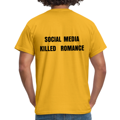 Social Media Killed Romance T-Shirt - yellow