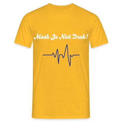 Maak Je Niet Druk! Carnaval T-Shirt - yellow