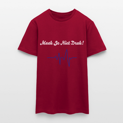 Maak Je Niet Druk! Carnaval T-Shirt - brick red