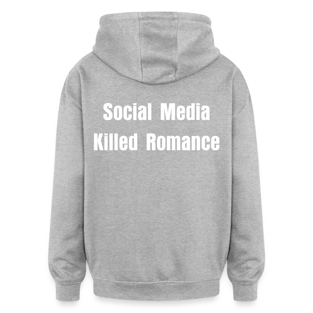 Social Media Killed Romance Sweater - heather grey