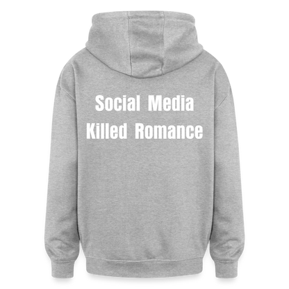 Social Media Killed Romance Sweater - heather grey