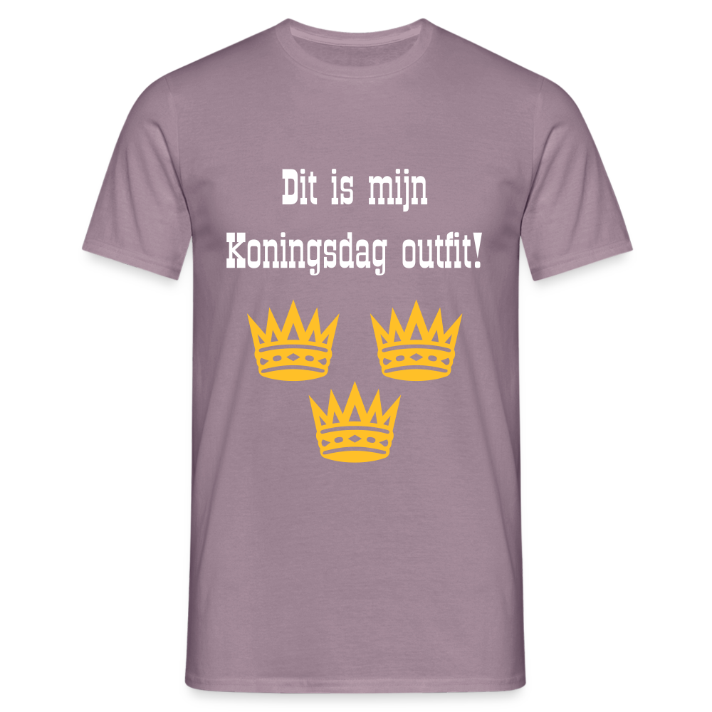 Dit Is Mijn Koningsdag Outfit! T-Shirt - purple-grey 