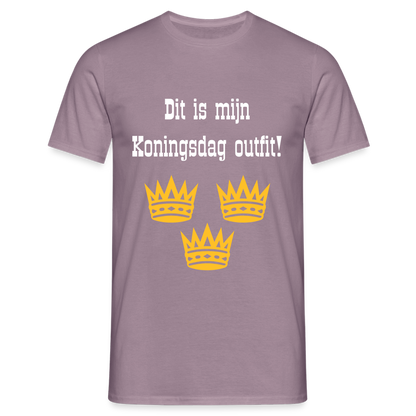 Dit Is Mijn Koningsdag Outfit! T-Shirt - purple-grey 