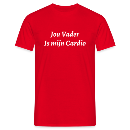 Jou Vader Is Mijn Cardio Shirt - red