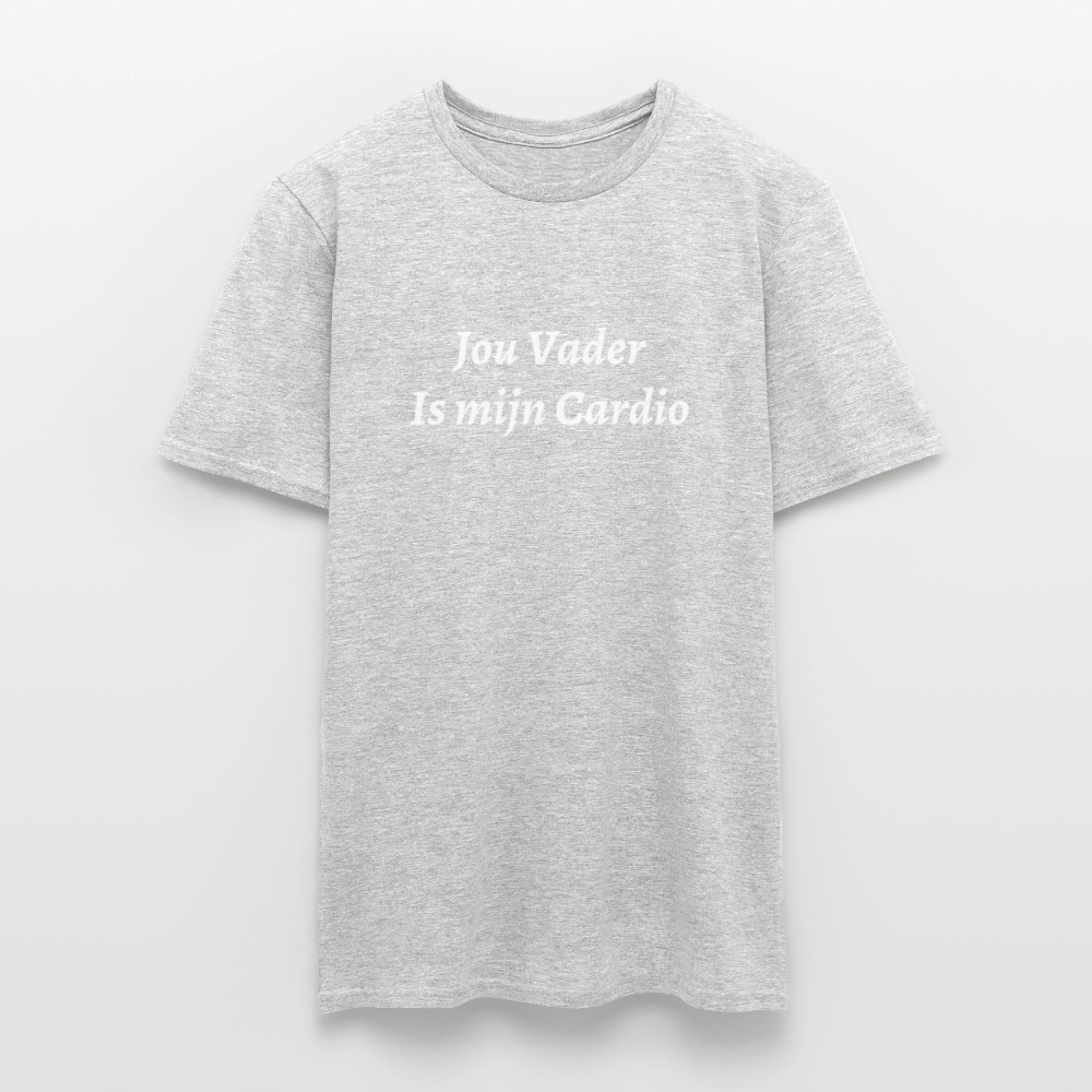 Jou Vader Is Mijn Cardio Shirt - heather grey