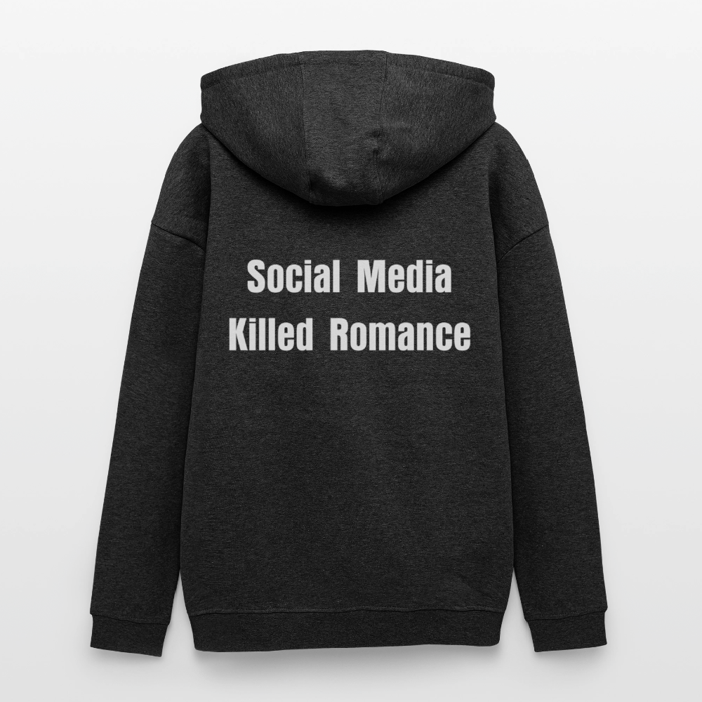 Social Media Killed Romance Sweater - charcoal grey